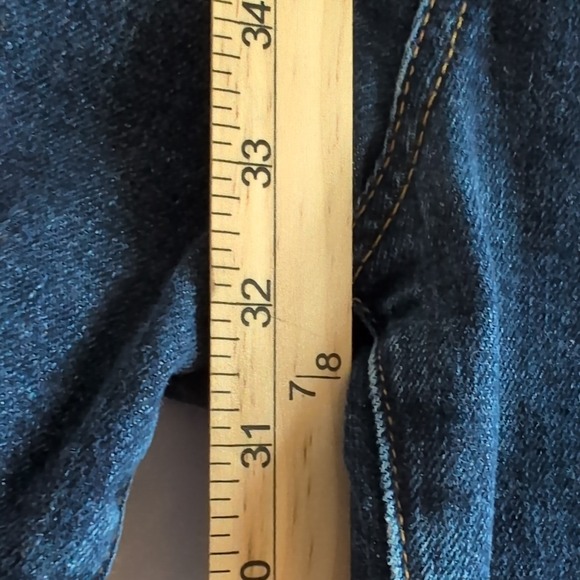 7 for All Mankind Men Jeans 42x32 Dark Blue Austyn Straight Relaxed Fit Stretch - Picture 4 of 10